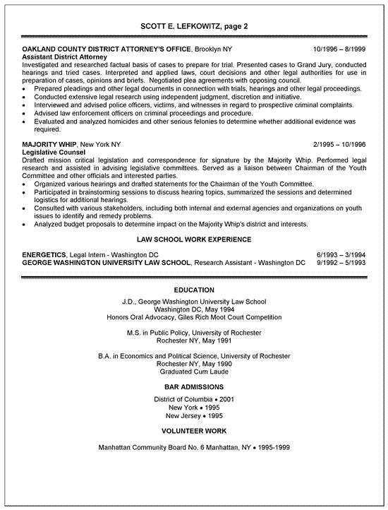 sample cover letter assistant district attorney