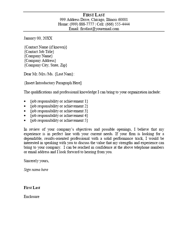 Covering letters for resume format
