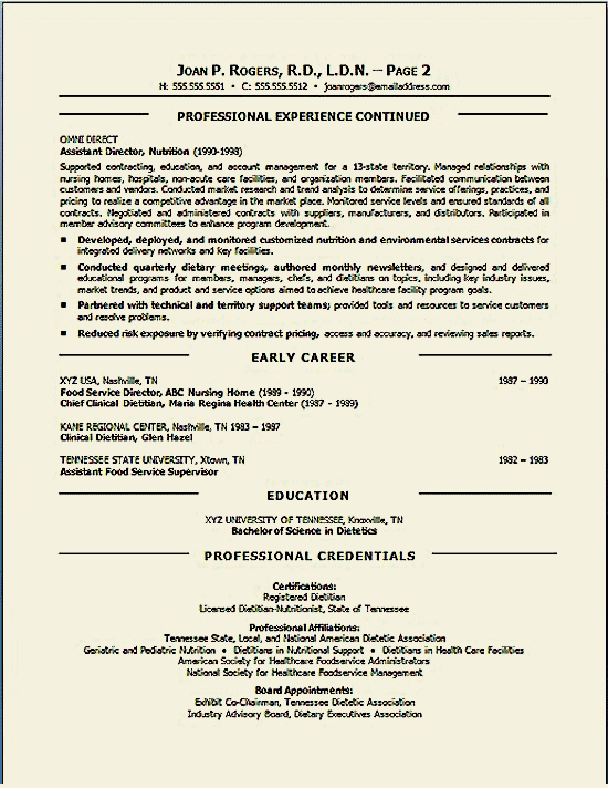 Resume sample for environmental services