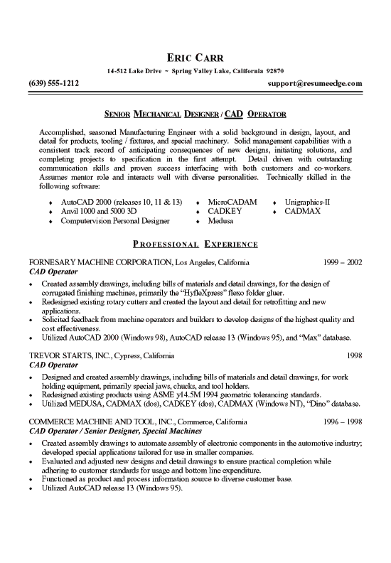 Good resume for medical field