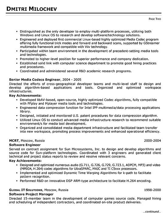 Systems manager resume