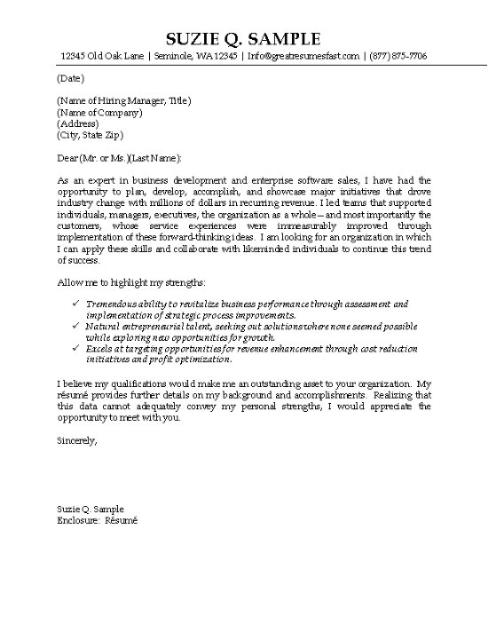 gallery for sales resume cover letter examples