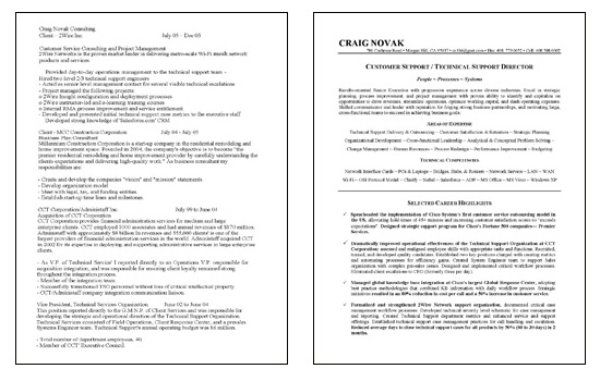 technical support resume example