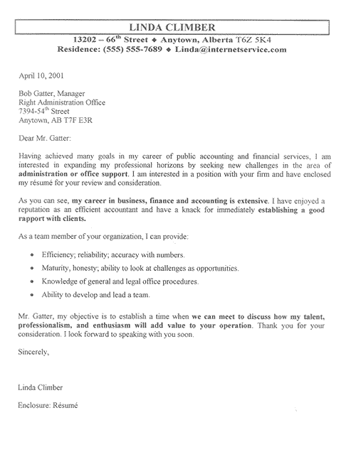 accountant cover letter sample