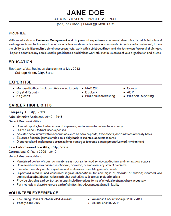 Cover Letter Sample For Administrative Officer from www.resume-resource.com